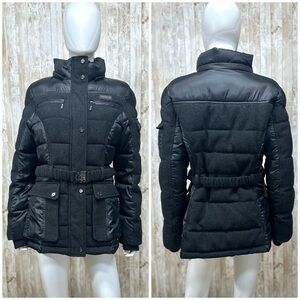 Coogi Black/Grey Belted Coat [PP396]